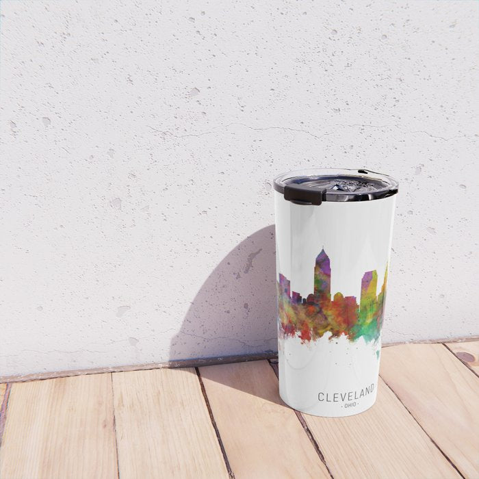 Cleveland Ohio Skyline Travel Mug Gallery Image 4