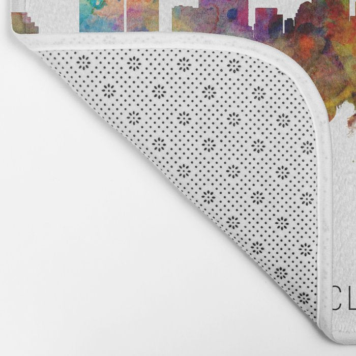 Cleveland Ohio Skyline Bath Mat Gallery Image 2
