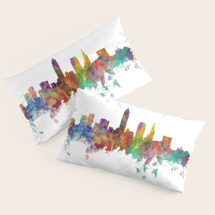 Cleveland Ohio Skyline Pillow Sham Gallery Image 2