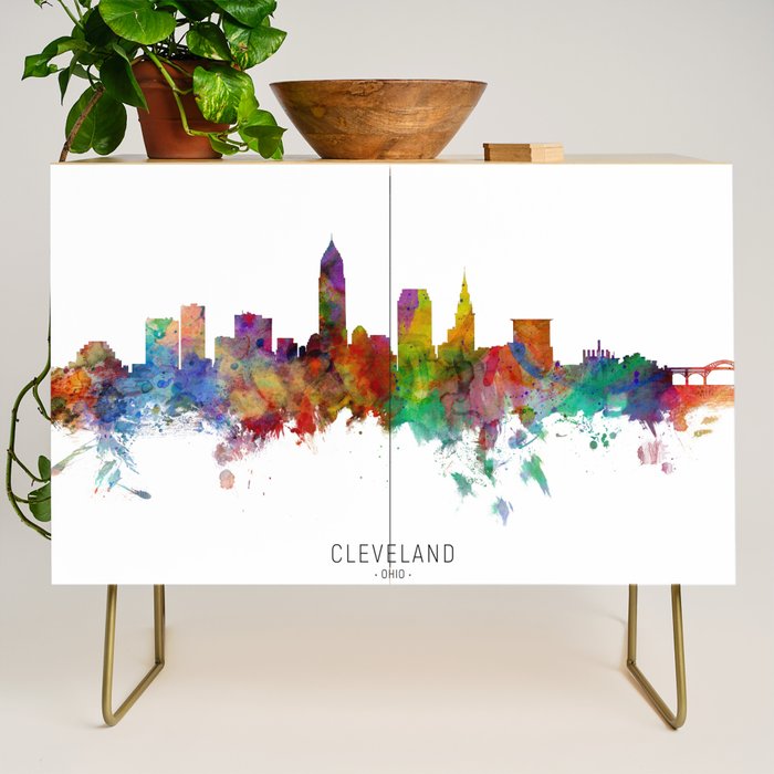 Cleveland Ohio Skyline Credenza Gallery Image 1