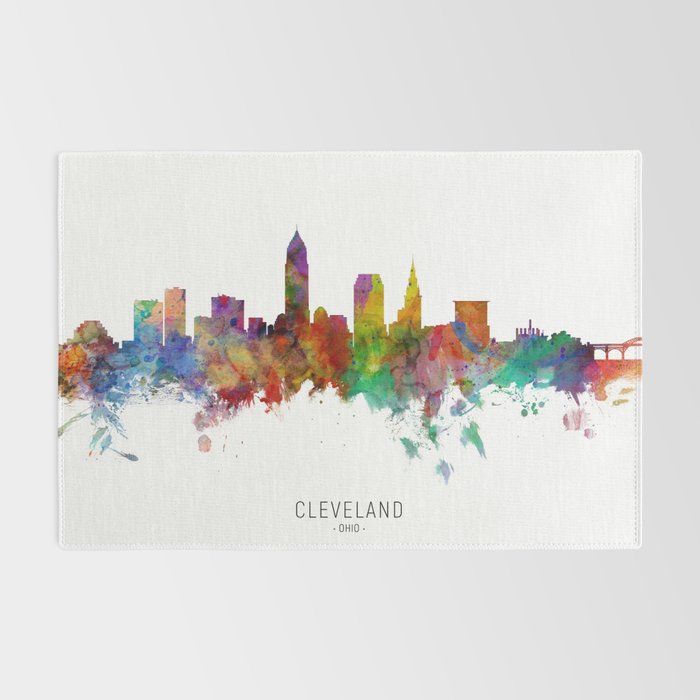 Cleveland Ohio Skyline Rug Gallery Image 2