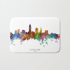 Cleveland Ohio Skyline Bath Mat Gallery Image 1