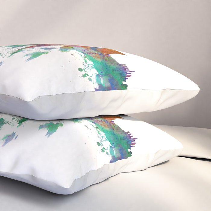 Cleveland Ohio Skyline Pillow Sham Gallery Image 3