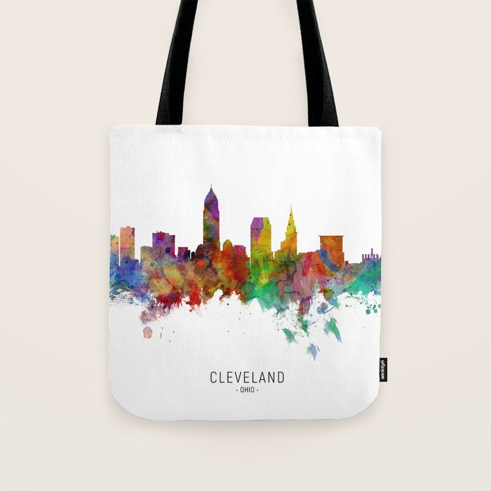 Cleveland Ohio Skyline Tote Bag Gallery Image 1