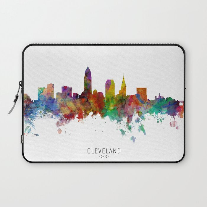 Cleveland Ohio Skyline Laptop Sleeve