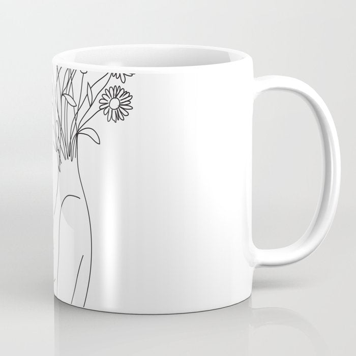 Minimal Line Bloom Coffee Mug Gallery Image 1