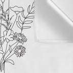 Minimal Line Bloom Wall Tapestry Gallery Image 3