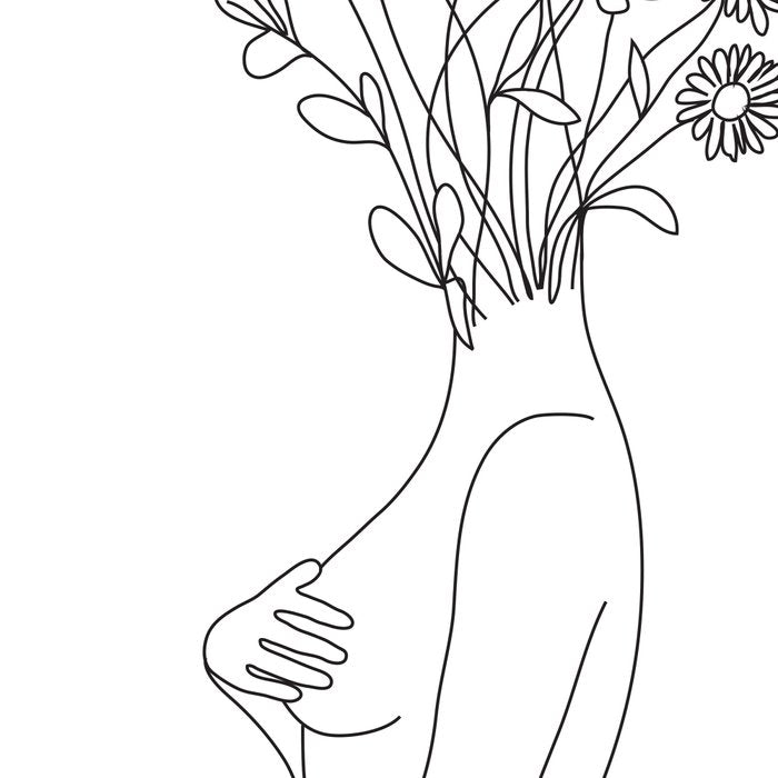 Minimal Line Bloom Coffee Mug Gallery Image 2