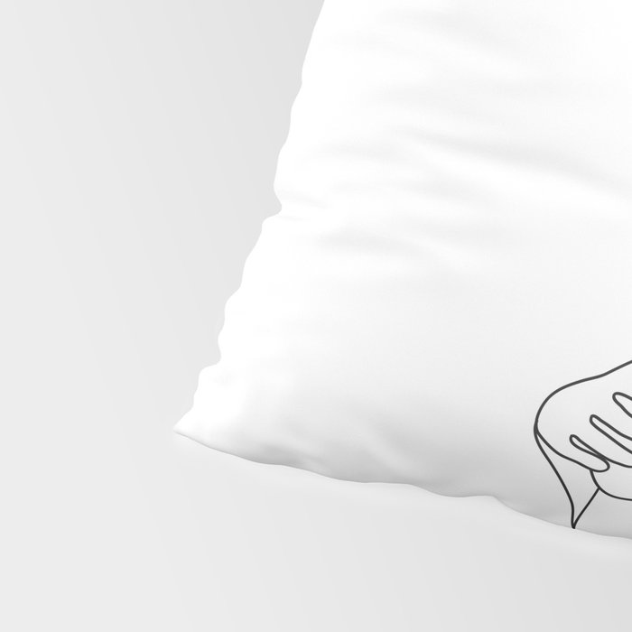 Minimal Line Bloom Pillow Sham Gallery Image 4