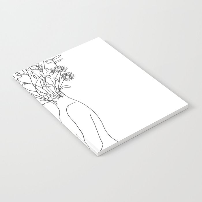 Minimal Line Bloom Notebook Gallery Image 2