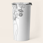 Minimal Line Bloom Travel Mug Gallery Image 2