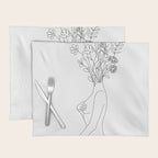 Minimal Line Bloom Placemat Gallery Image 1