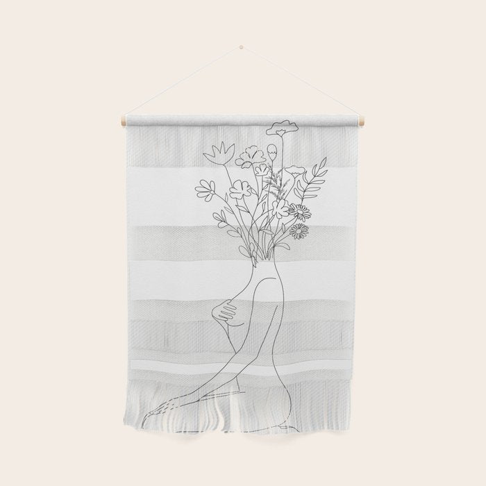 Minimal Line Bloom Wall Hanging Gallery Image 1