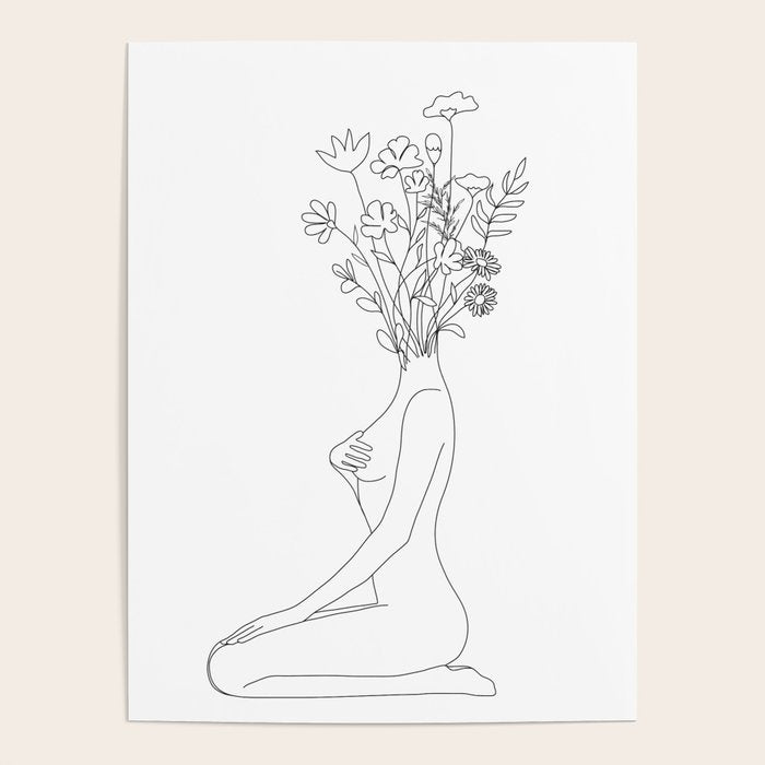 Minimal Line Bloom Poster Gallery Image 4