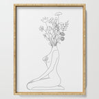 Minimal Line Bloom Serving Tray Gallery Image 1