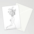 Minimal Line Bloom Stationery Card Gallery Image 2