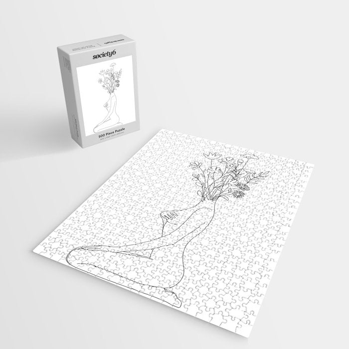 Minimal Line Bloom Jigsaw Puzzle Gallery Image 2