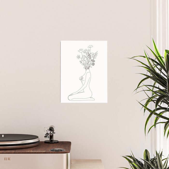 Minimal Line Bloom Poster Gallery Image 2