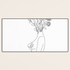 Minimal Line Bloom Desk Mat Gallery Image 3