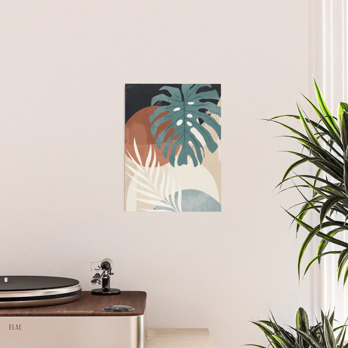 Abstract Art Tropical Leaves  Poster Gallery Image 2