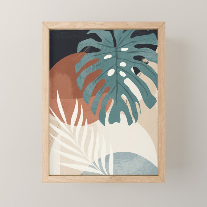 Abstract Art Tropical Leaves  Mini Art Print Gallery Image 1