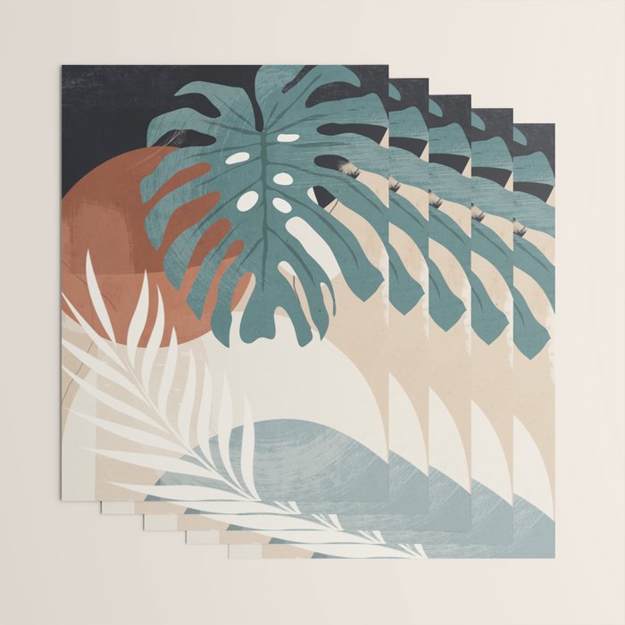 Abstract Art Tropical Leaves  Wrapping Paper Gallery Image 3