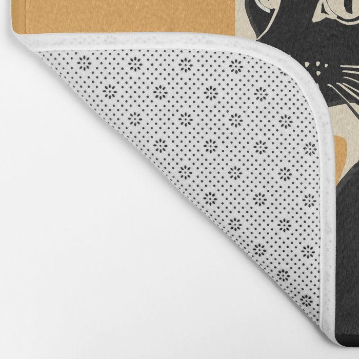 Minimalist Black Cat 3 Bath Mat Gallery Image 2
