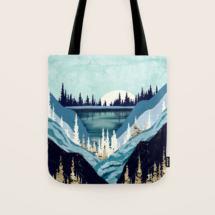 Blue Forest Lake Tote Bag Gallery Image 1