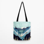 Blue Forest Lake Tote Bag Gallery Image 2