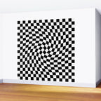 Check VIII - Black Twist â Checkerboard Print Wall Mural Gallery Image 2