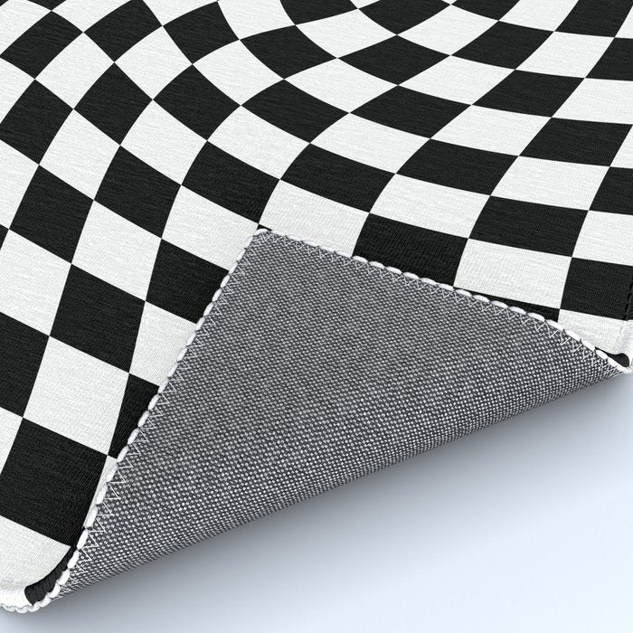 Check VIII - Black Twist â Checkerboard Print Rug Gallery Image 4