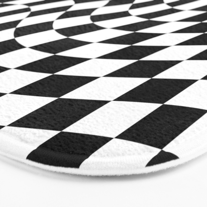 Check VIII - Black Twist â Checkerboard Print Bath Mat Gallery Image 3