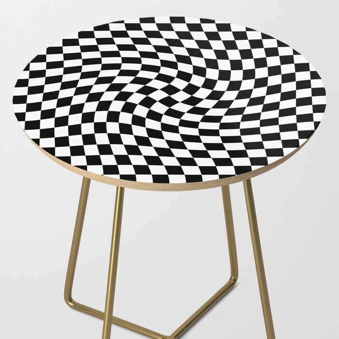 Check VIII - Black Twist â Checkerboard Print Side Table Gallery Image 2