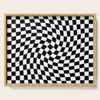 Check VIII - Black Twist â Checkerboard Print Serving Tray Gallery Image 1
