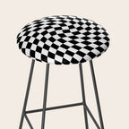 Check VIII - Black Twist â Checkerboard Print Stool Gallery Image 2