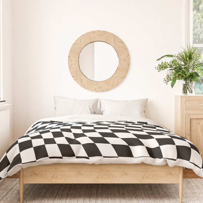 Check VIII - Black Twist â Checkerboard Print Duvet Cover Gallery Image 3