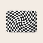 Check VIII - Black Twist â Checkerboard Print Bath Mat Gallery Image 1