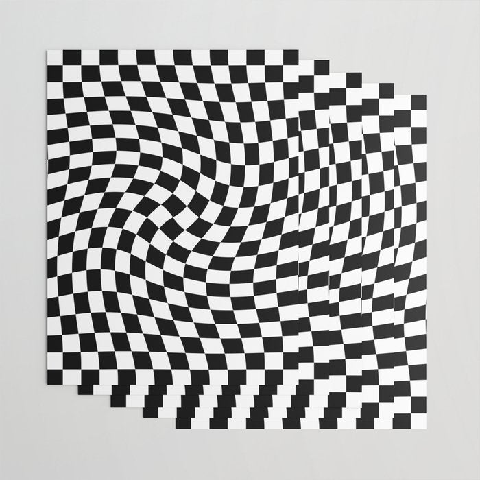 Check VIII - Black Twist â Checkerboard Print Wrapping Paper Gallery Image 3
