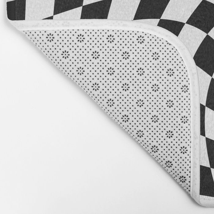 Check VIII - Black Twist â Checkerboard Print Bath Mat Gallery Image 2
