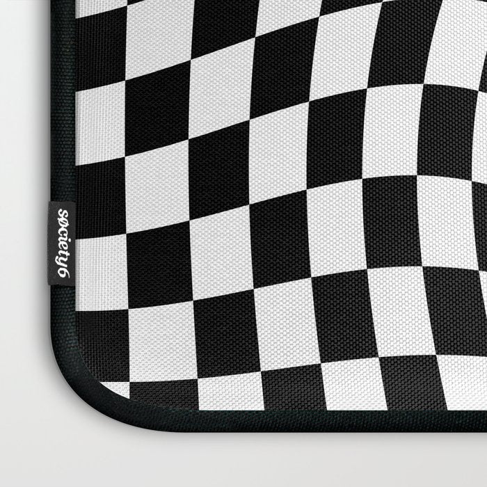 Check VIII - Black Twist â Checkerboard Print Laptop Sleeve Gallery Image 3