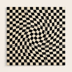 Check VIII - Black Twist â Checkerboard Print Wood Wall Art Gallery Image 1