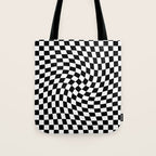 Check VIII - Black Twist â Checkerboard Print Tote Bag Gallery Image 1