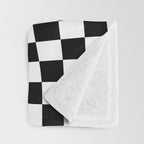 Check VIII - Black Twist â Checkerboard Print Throw Blanket Gallery Image 3