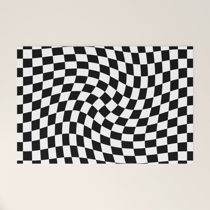 Check VIII - Black Twist â Checkerboard Print Welcome Mat Gallery Image 1