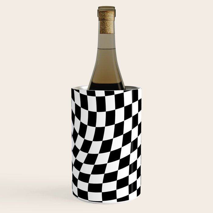 Check VIII - Black Twist â Checkerboard Print Wine Chiller Gallery Image 3