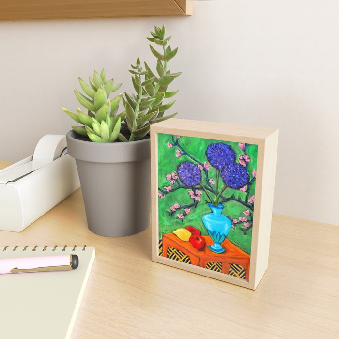 Allium on Orange Table Mini Art Print Gallery Image 2