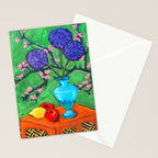 Allium on Orange Table Stationery Card Gallery Image 2