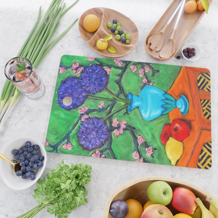 Allium on Orange Table Cutting Board Gallery Image 2