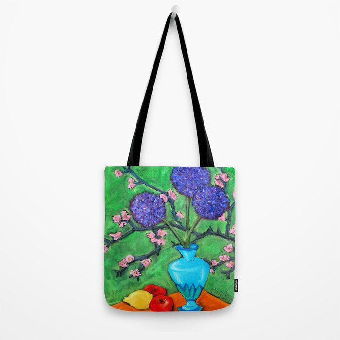 Allium on Orange Table Tote Bag Gallery Image 2