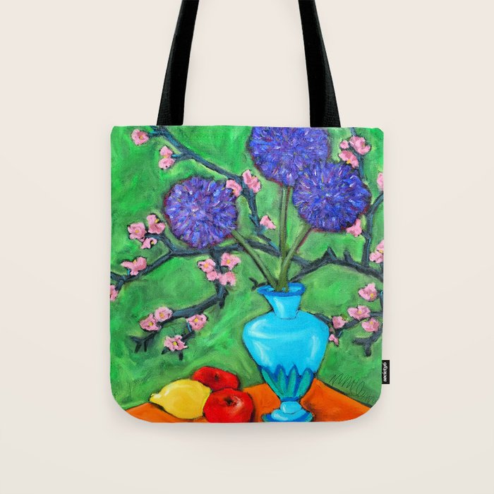 Allium on Orange Table Tote Bag Gallery Image 1